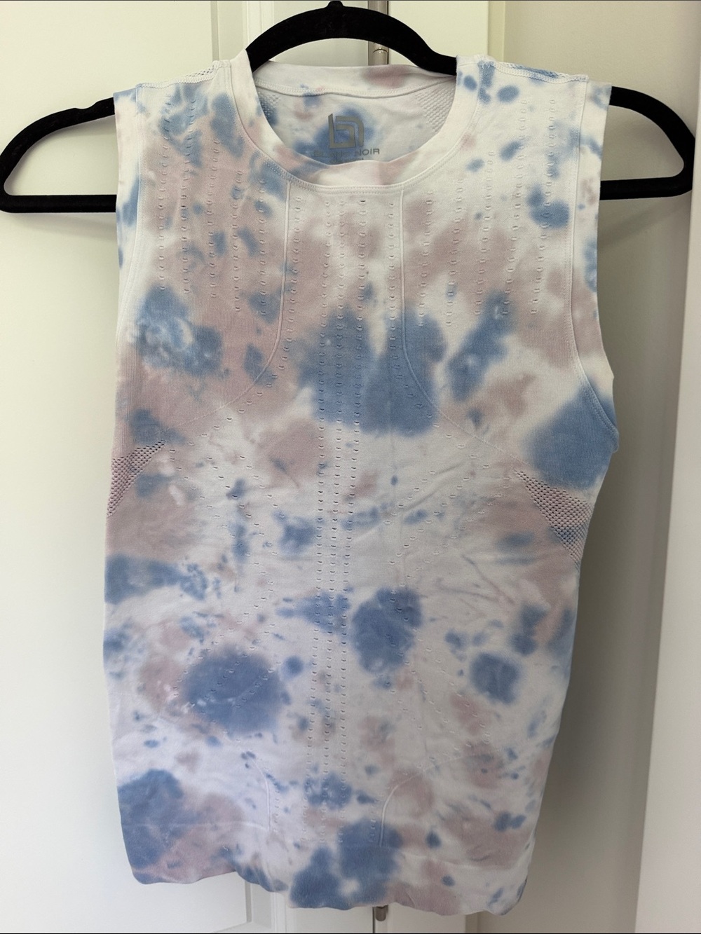 blanc noir Blue & Pink Tie-Dye Sleeveless Tank